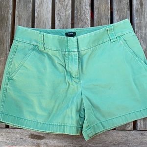 J. Crew green city fit shorts 8